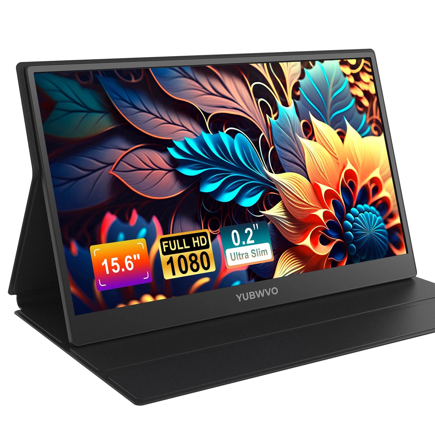 Portable 15.6 "1080P Travel Monitor for an extra Second Portable Screen with an Energy-saving Ultra-thin IPS Display for Laptops