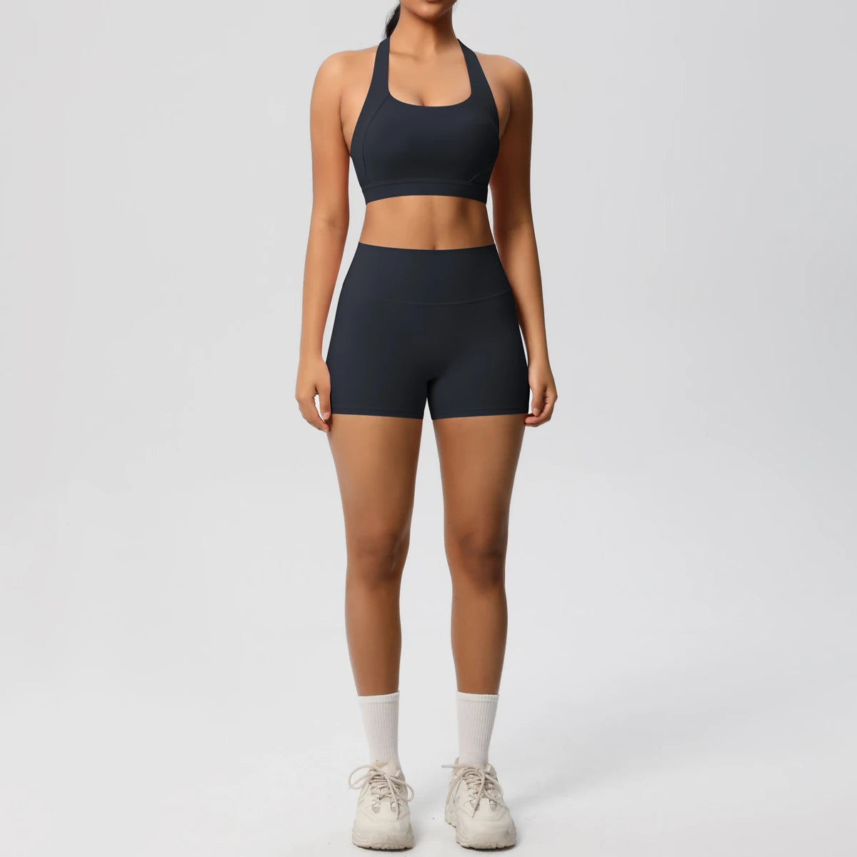 High Quality Customize logo Gym 2 Pieces Set Breathable Active Wears Quick Dry Shorts Yoga Set for Women