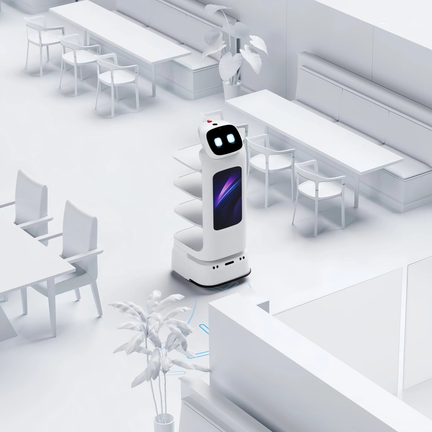 robotic server Long Service Life Robot Hotel Delivery