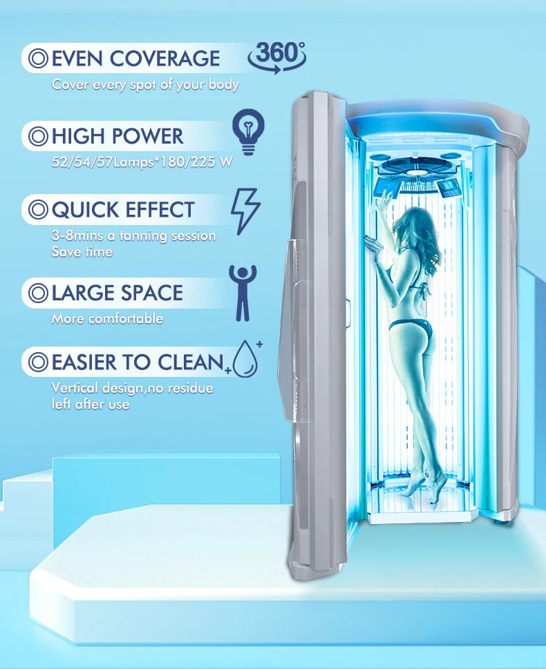 2025 Blue Led Tanning Bed Infrared Spa Capsule Slimming Machine UV Light Lamp Home Tanning Bed UVB Blue LED Light Spa Machine
