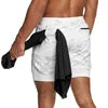 Men's 2-in-1 Camo Quick Dry Yoga and Running Shorts Compression Inner Layer Gym Fitness Jogging Pants