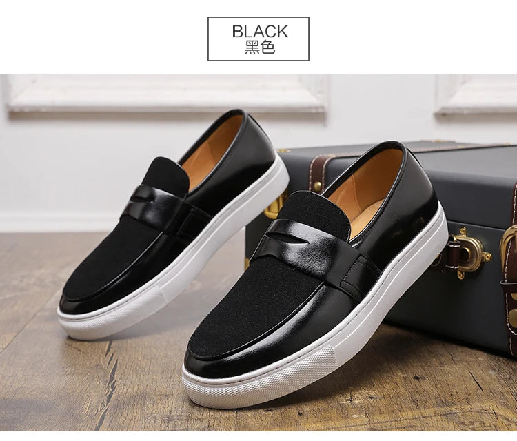 Men's Premium Faux Suede Leather Penny Loafers - Classic Slip-On Moccasin Shoes for Casual & Formal Wear