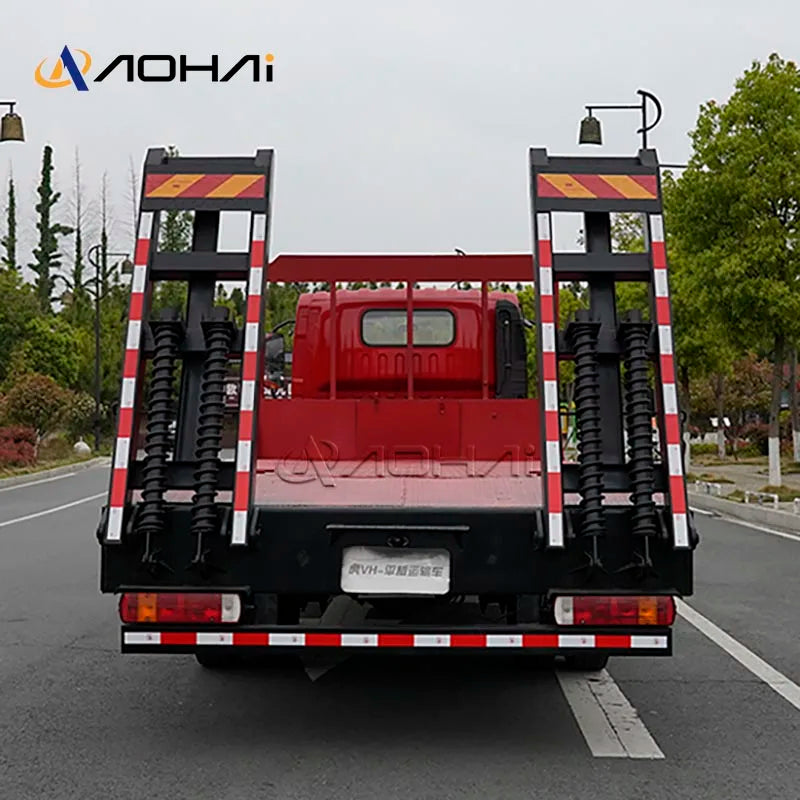 New FAW 4x2 Diesel Fuel Flatbed Cargo Tow Rescue Vehicle 2080 Single Cab Euro 2 Emission Manual Transmission Wrecker Truck