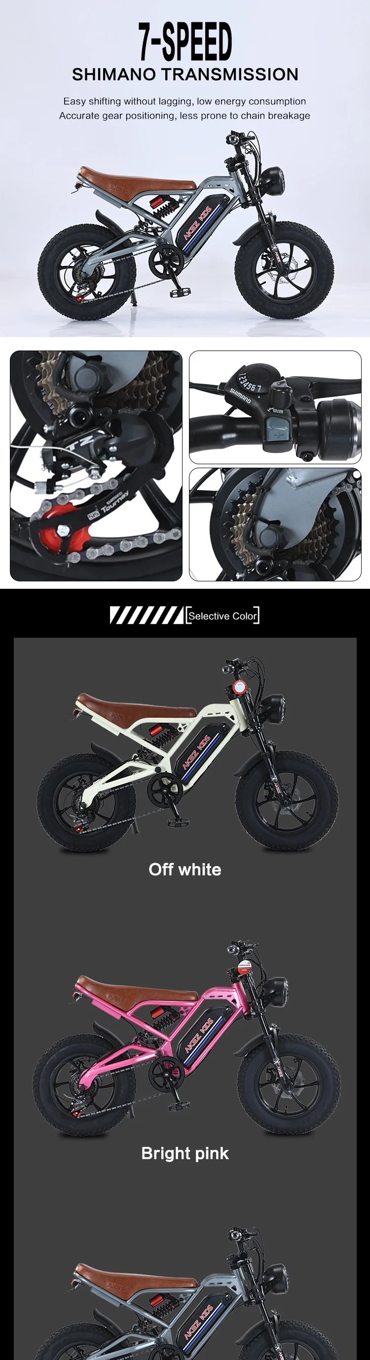 Fast 350W Kids Electric Dirt Bike Motor Battery Bicycle with Sales for Children Teenagers Boys Ebike Us Warehouse