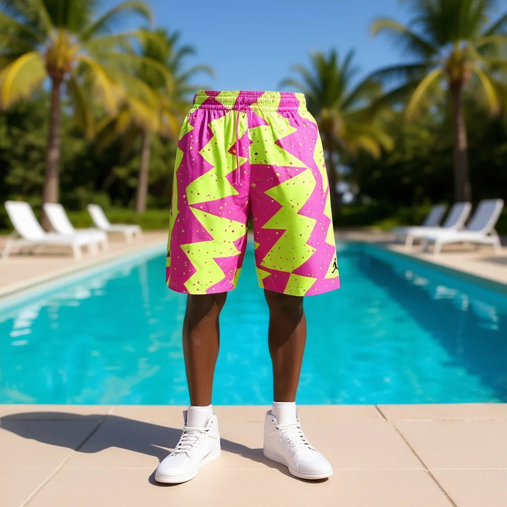 Jordan Jumpman 9 Active Shorts Men Volt Berry Poolside Activities 100% Authentic Vietnam