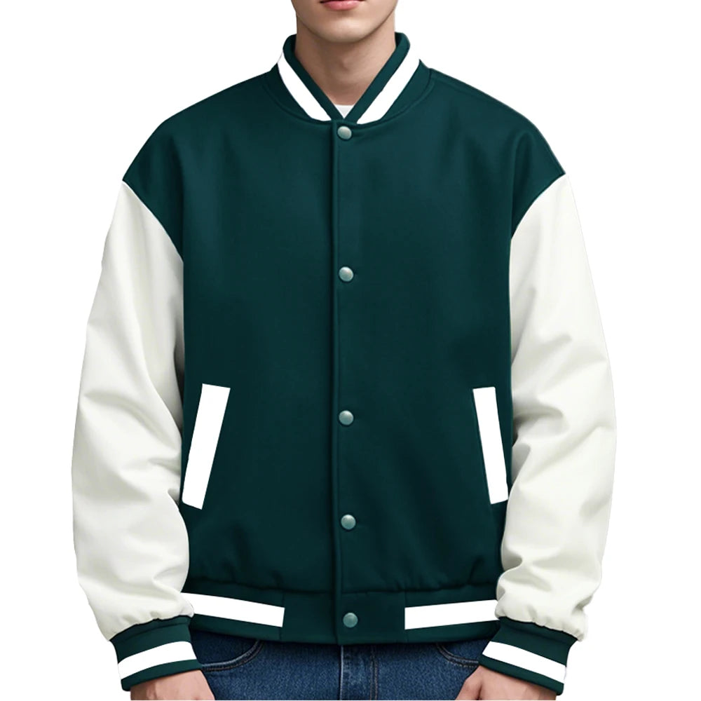 Factory New Custom Cross Border European Size Autumn Baseball Jersey Top 100% Polyester ODM Jacket with 3D Embroidery Quick Dry