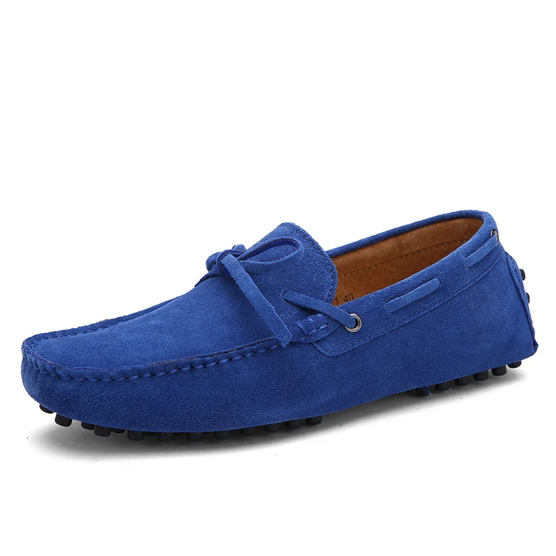 Factory Supply Accept OEM Service Hand Made 4 Seasons Large Size Genuine Leather Upper Anti Slip Men Leather Loafers Shoes