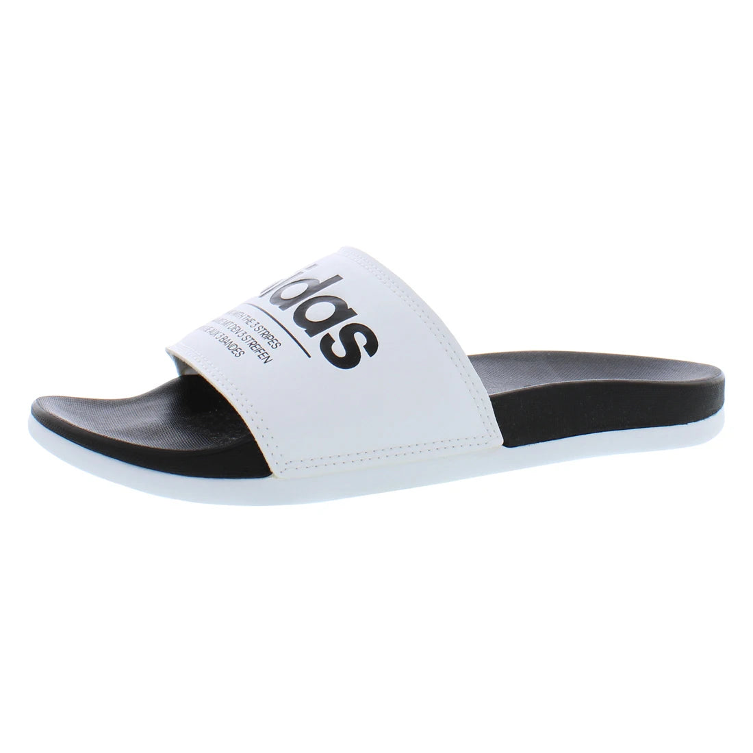For Adilette Comt Men's Summer Outdoor Slippers Size 4 White/Black-PVC Insole Open Toe Anti-Slippery Feature Model FX4287
