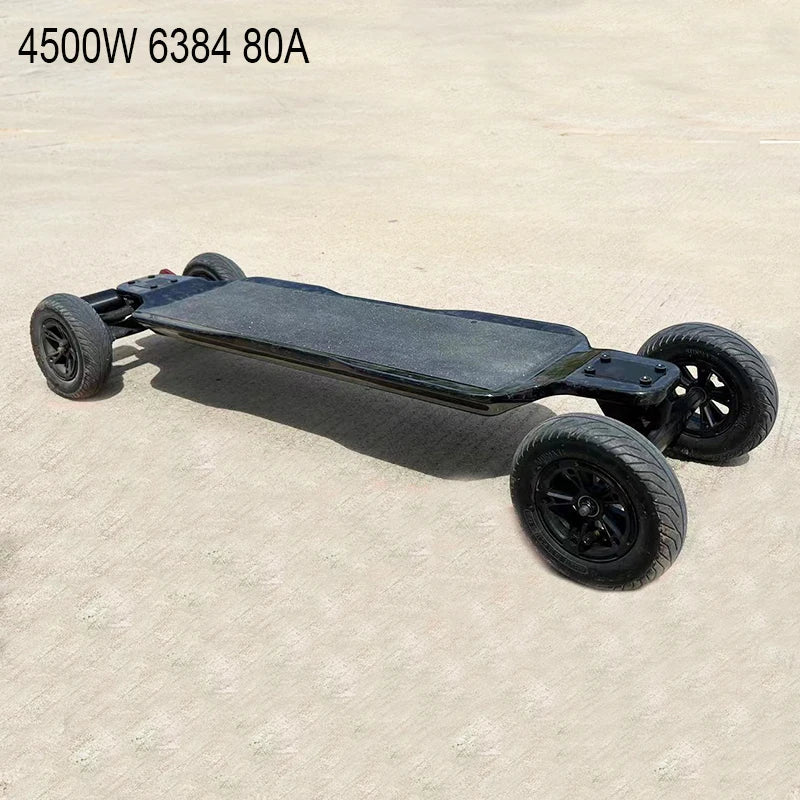 Most Powerful Fast Speed 6384 Dual Motor 54.6V 20Ah 4500W Carbon Fiber Crownwheel Q5 All Terrain off Road Electric Skateboard