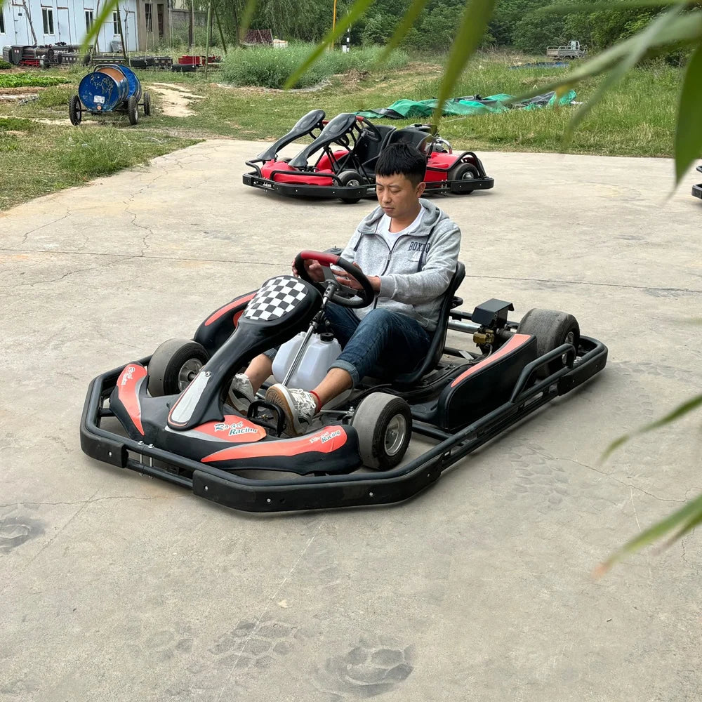 Factory Direct 200cc Karting Car Customizable Color Go Kart with Electric Fuel Watch Videos Cheap Gasoline Go Kart Manufacturer