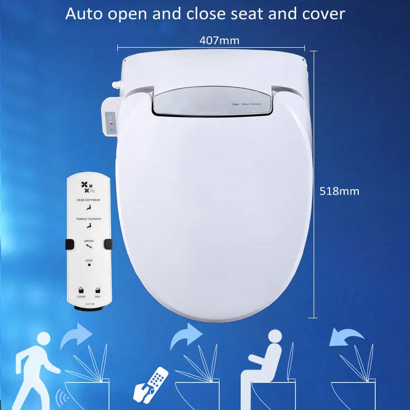 EcoFresh Smart toilet seat  Electric Bidet cover intelligent bidet heat clean dry Massage care for child woman the old