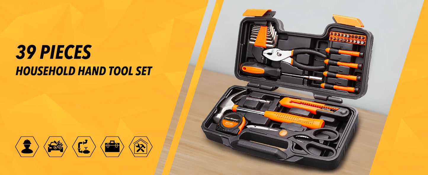 Factory Tool Combination Set 39 Piece Carp Pliers Telecommunication Batch Combination High Quality Assortment Toolbox