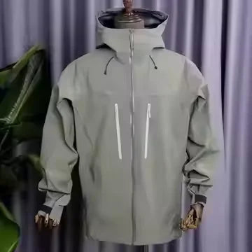 Unisex Waterproof Ski Jacket Hood Custom Raincoat Suit Men Women. Fabric Zipper Closure Mountain Snowboarding Summer Ski Wear