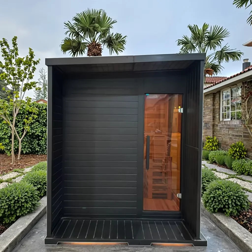 Professional-Grade Home Spa: Handcrafted Panoramic Sauna in Hemlock/Red Cedar | Efficient Heating System | Wholesale Pricing