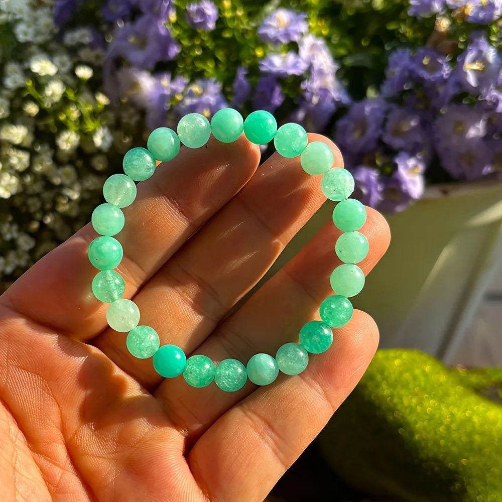 Handcrafted 8Mm Blue Tianhe Stone Bracelet From Naturalism, Perfect for Daily Wear by Both Men and Women. This Lucky Charm Is a
