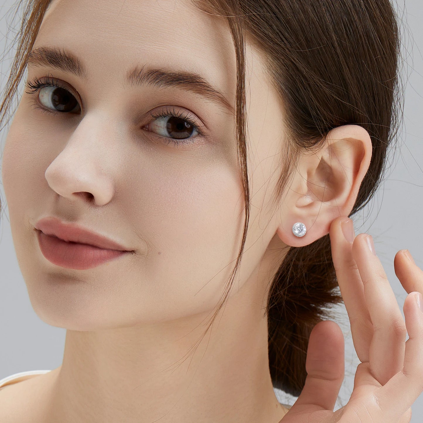 USA VVS Moissanite Earring Pass Diamond Tester 14K Gold Plated 925 Sterling Silver Christmas Gift Women GRA Lab Diamond Stud Men