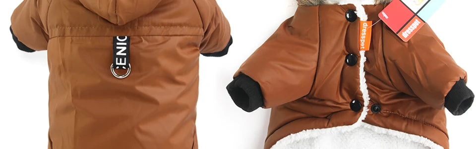 Winter Pet Dog Clothes Warm For Small Dogs Pets Puppy Costume French Bulldog Outfit Coat Waterproof Jacket Chihuahua Clothing