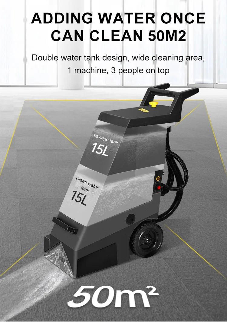 EZ-15 Hand Push Carpet Cleaning Machine for Business Large Carpet Cleaning Machine Equipment 110V 120V 220V 230V