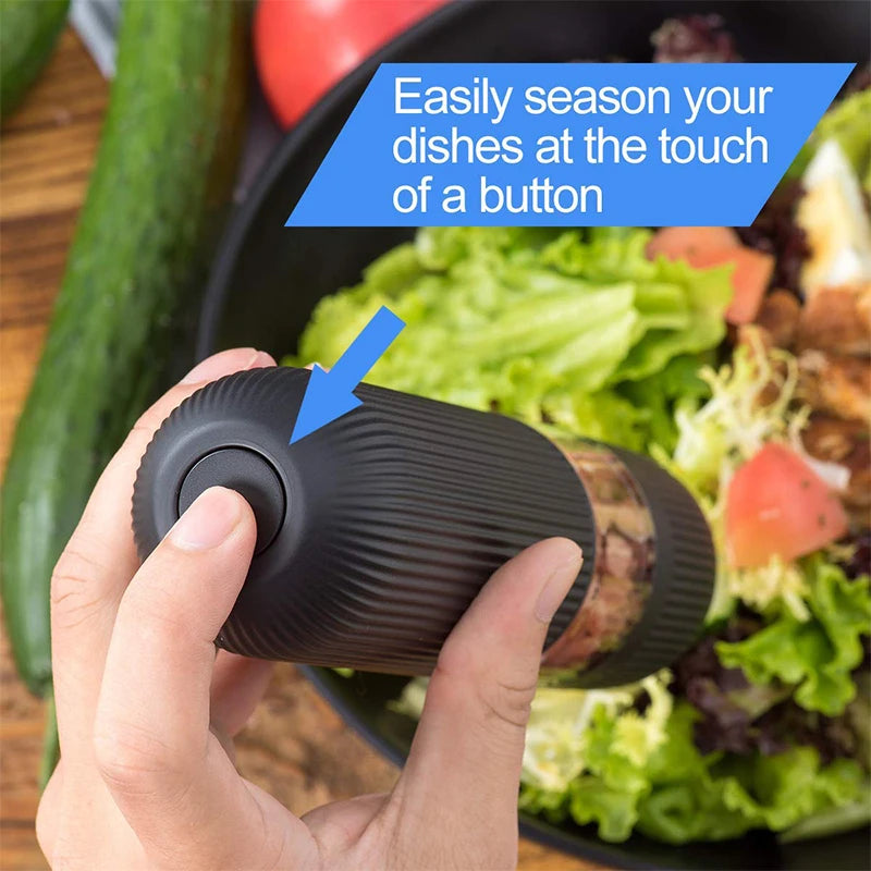 Automatic Salt Pepper Grinder Electric Spice Mill Grinder Seasoning Adjustable Coarseness Kitchen Tools Grinding For Cooking BBQ