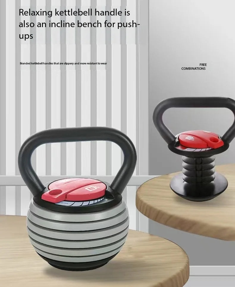 High Quality Durable Custom Handle Cast Iron Adjustable Kettlebell Competition Set for Unisex Fitness
