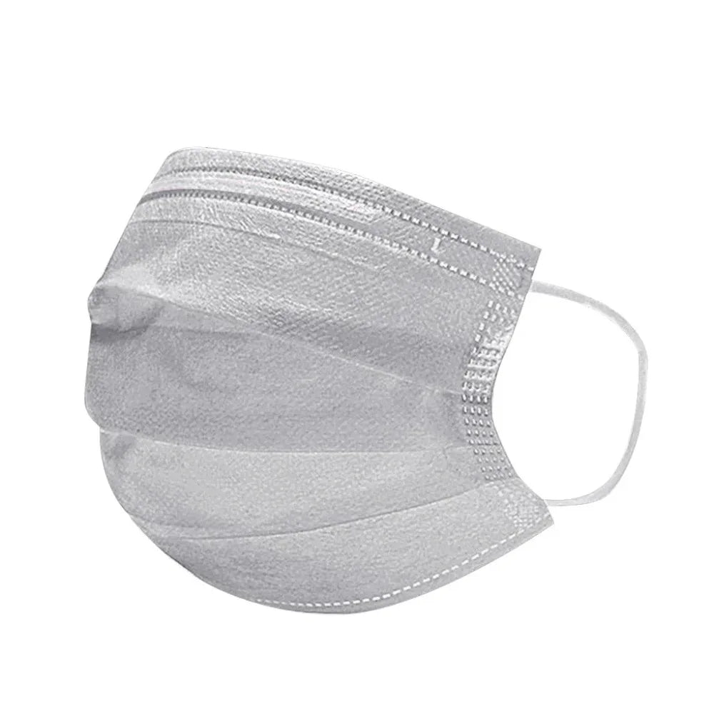 In Stock 10/50PCS Mask Disposable Face Mask Black Nonwove 3 Layers Mouth Mask Filter Anti Dust Breathable Protective Adult Masks