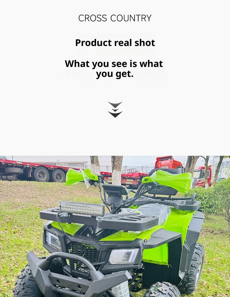Automatic ATV Big for 200cc Four-wheel Off-road Mountain Bike All-terrain Chain Drive Equipped 4-Stroke Gas/Diesel Scenic Spot