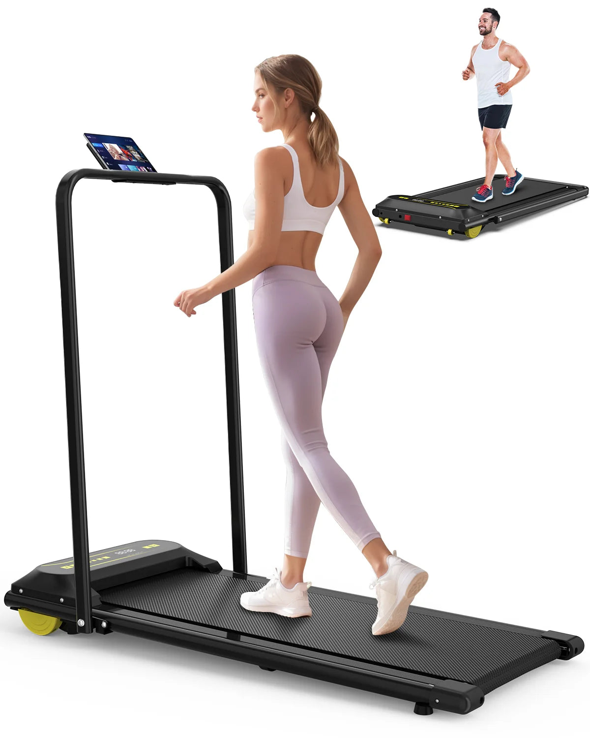 Customized Desk Use Treadmill 2.5hp Motor Electric Foldable Wholesale 2-in-1 Home Exercise Gym Treadmill Walking Pad