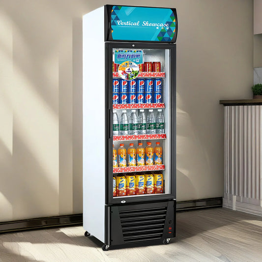 Single-Temperature Fridge Direct Cooling Beverage Refrigerator Display Cooler with Mechanical Temperature Control