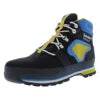 For Euro Hiker Waterproof Mid Hiker Mens Shoes Color Black Nubuck/Yellow | 100% Authentic China