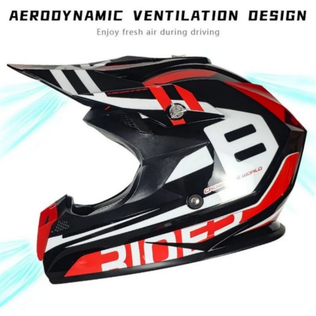 Professional Full Face Racing Moto Helmet DOT Certified for Road ATV Dirt Bike Downhill MTB Motocross New Condition