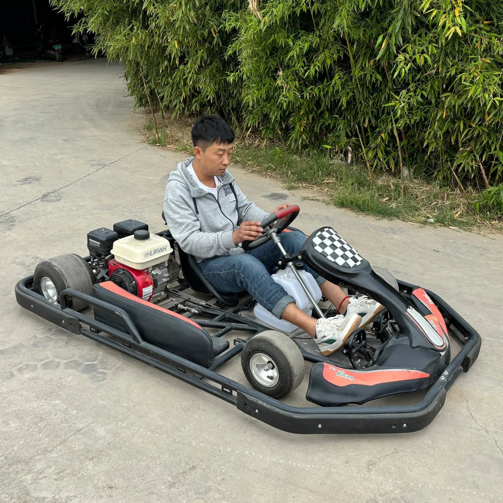 Factory Direct 200cc Karting Car Customizable Color Go Kart with Electric Fuel Watch Videos Cheap Gasoline Go Kart Manufacturer