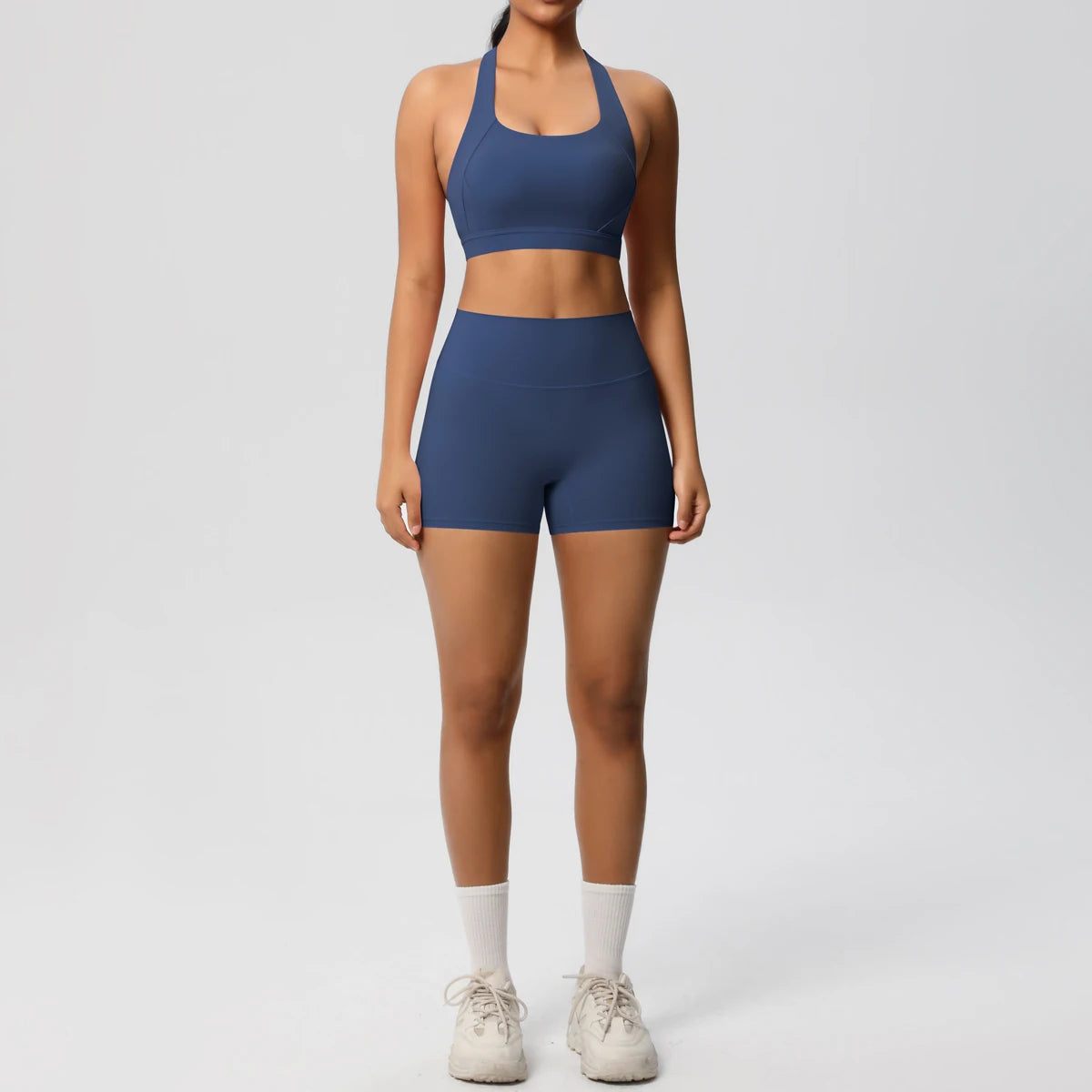 High Quality Customize logo Gym 2 Pieces Set Breathable Active Wears Quick Dry Shorts Yoga Set for Women