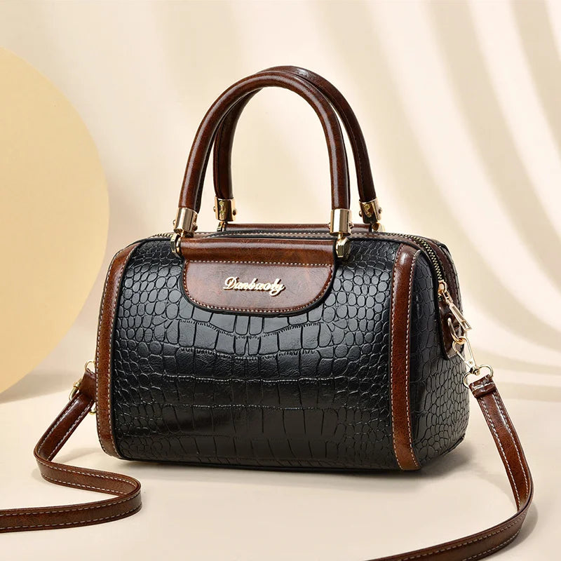 Luxury Hand Bags Ladies 2022 New Boston Women Bag Messenger Shoulders Bolsos De Mujer  Large Capacity Stone Wholesale Handbags
