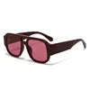 2025 New Outdoor Sports Sunscreen Personalized Fashion Leisure Double Bridge Men's Women's Universal Square Sunglasses