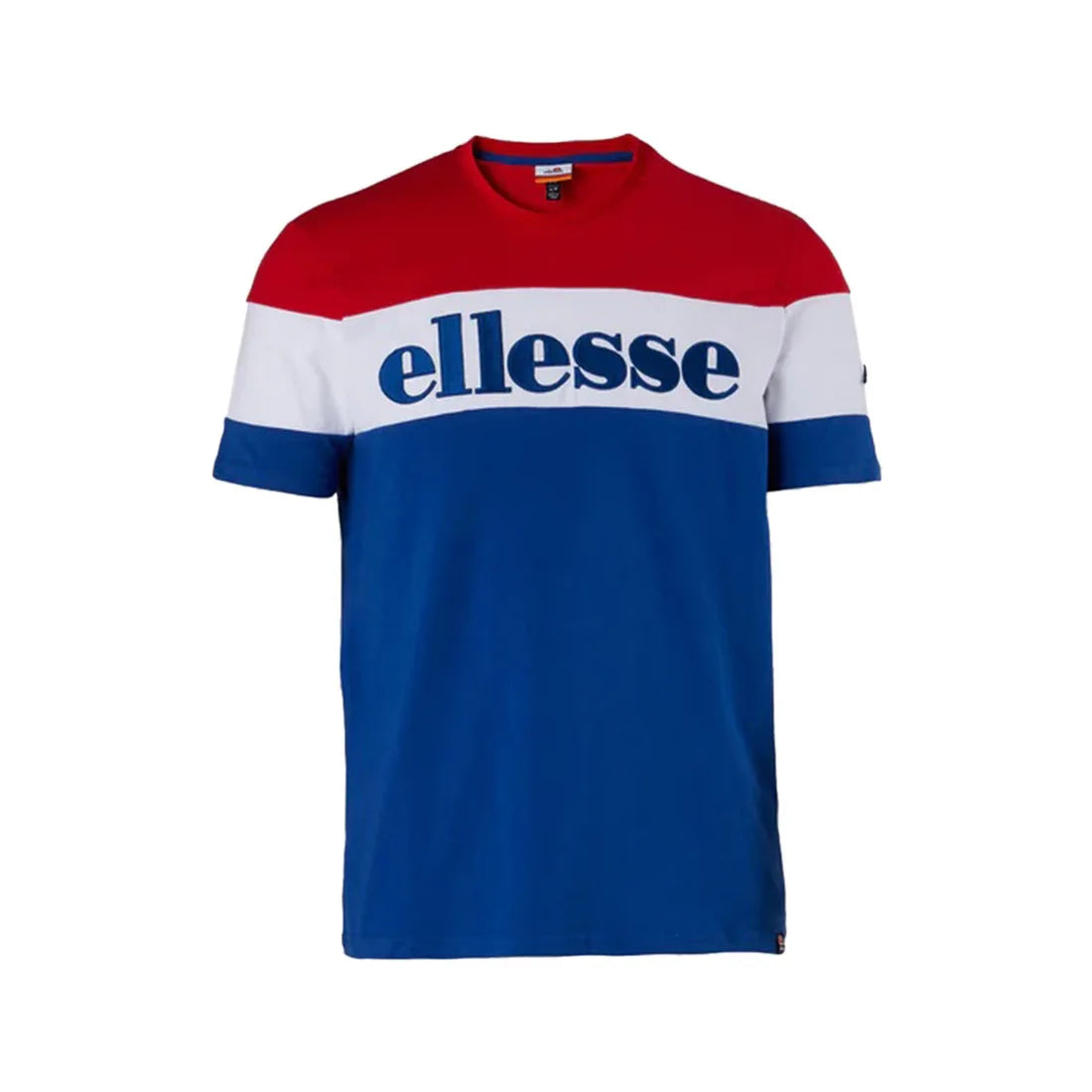 Ellesse Punto T Mens Active Shirts & Tees Color Red/White/Blue | 100% Authentic Made in China Model MSS-EM08505491