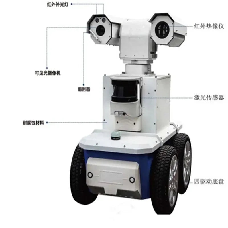 Outdoor Security Patrol Robot Factory Park Security Patrol Panoramic Monitoring Intelligent Detectionv Security Patrol Robot