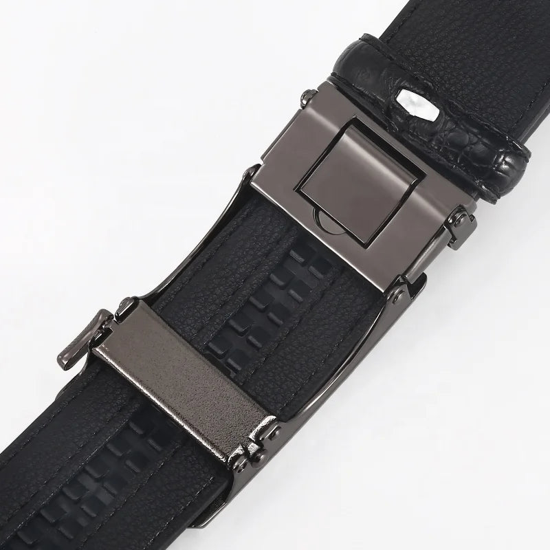 Good Quality Fashion Micro Fiber Automatic Western  Leather Belts for Men