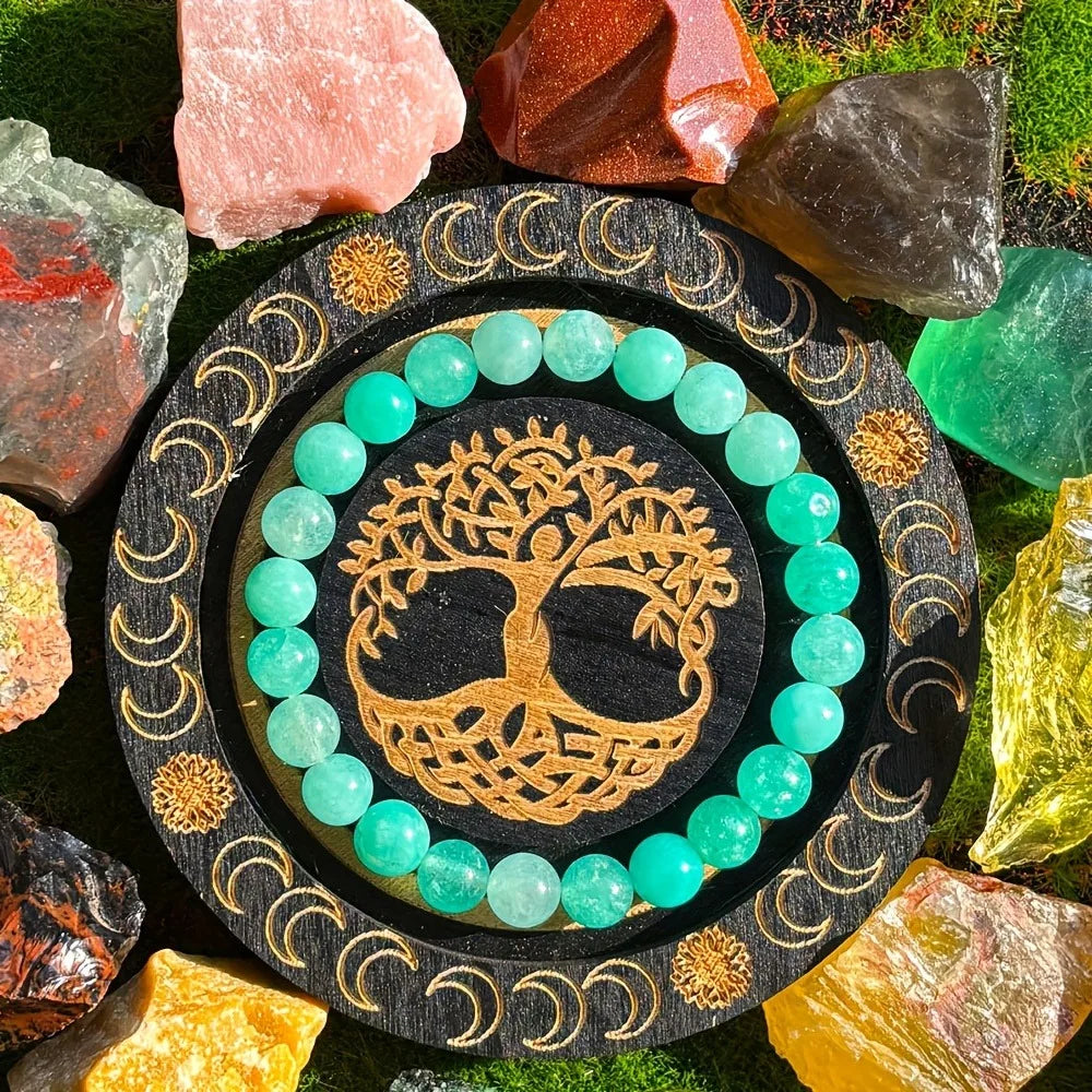 Handcrafted 8Mm Blue Tianhe Stone Bracelet From Naturalism, Perfect for Daily Wear by Both Men and Women. This Lucky Charm Is a
