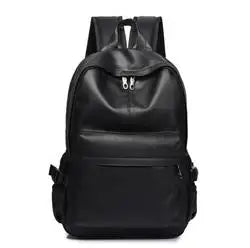 Fashion Waterproof Anti-Theft Men's PU Leather Backpack with Zipper Closure Large Capacity Travel School Bag High Quality