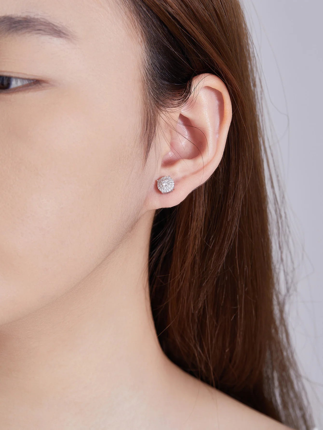 Hip Hop Fine Jewelry Earrings Rhodium Plated 925 Sterling Silver VVS Moissanite Stud Earring for Women Men