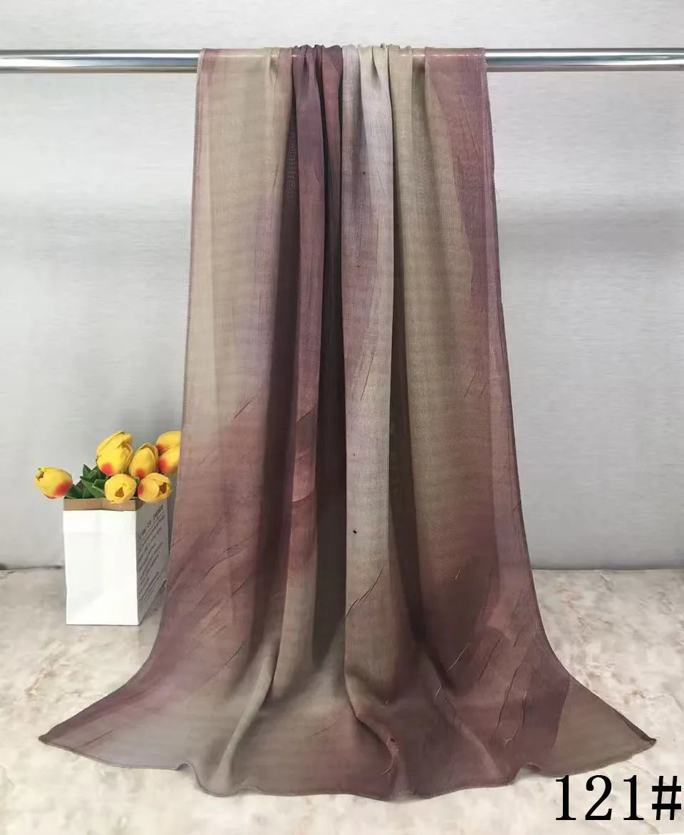 Soft Breathable Modal Hijab for Muslim Women New Digital Printed Woven Scarf Cotton Modal for Autumn