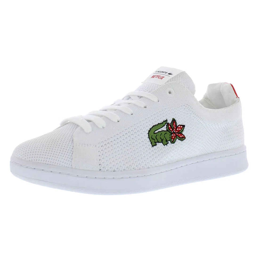 Lacoste Carnaby Piquee N 1231 SFA Text Womens Shoes Color: White/Red | 100% Authentic