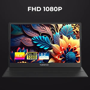 Portable 15.6 "1080P Travel Monitor for an extra Second Portable Screen with an Energy-saving Ultra-thin IPS Display for Laptops