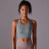 Fixed Cup All-In-One Push up High Support Shockproof High Intensity Exercise Slim Beautiful Back Tank Tops for Women