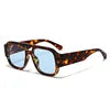 2025 New Outdoor Sports Sunscreen Personalized Fashion Leisure Double Bridge Men's Women's Universal Square Sunglasses