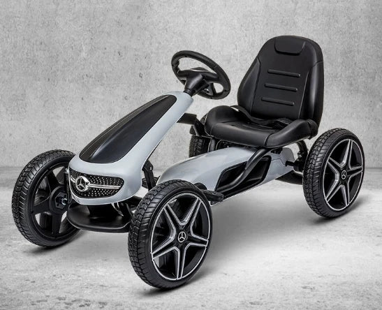 Kids Pedal Go-Kart 4-Wheel Ride on Toy with Handbrake, 3-8Y Boys Girls, Outdoor Anti-Slip Safety Seat Kart