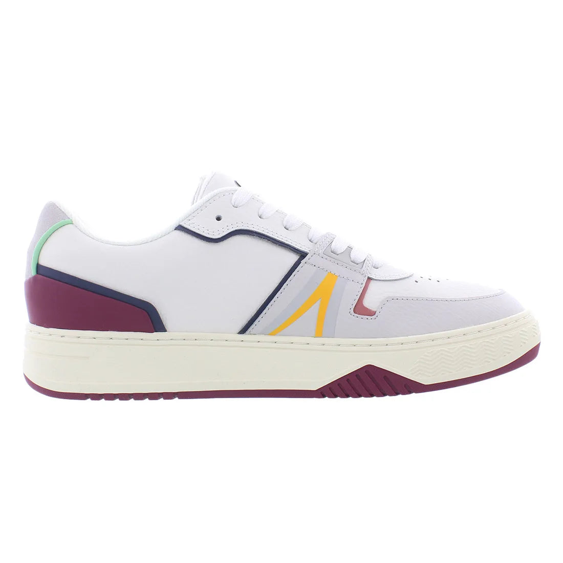 Lacoste L001 Mens Shoes Color: White/Burgundy | 100% Authentic