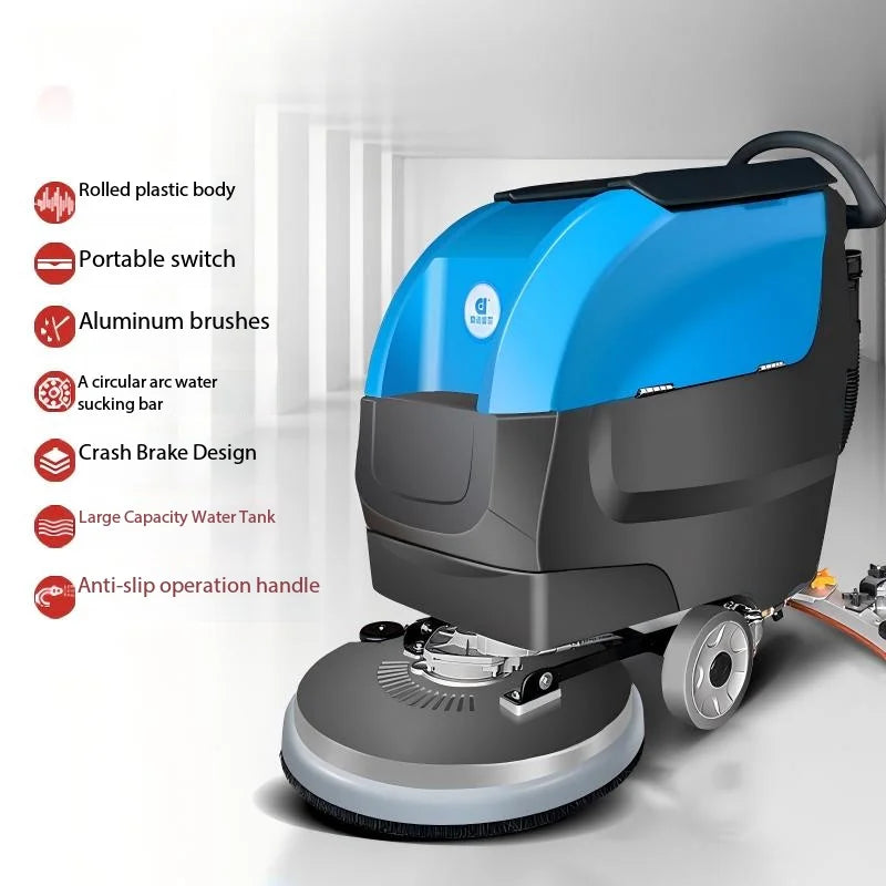 Commercial Floor Scrubber Machine, 120kg Heavy Duty, 4-5h Working Time for Warehouse & Factory