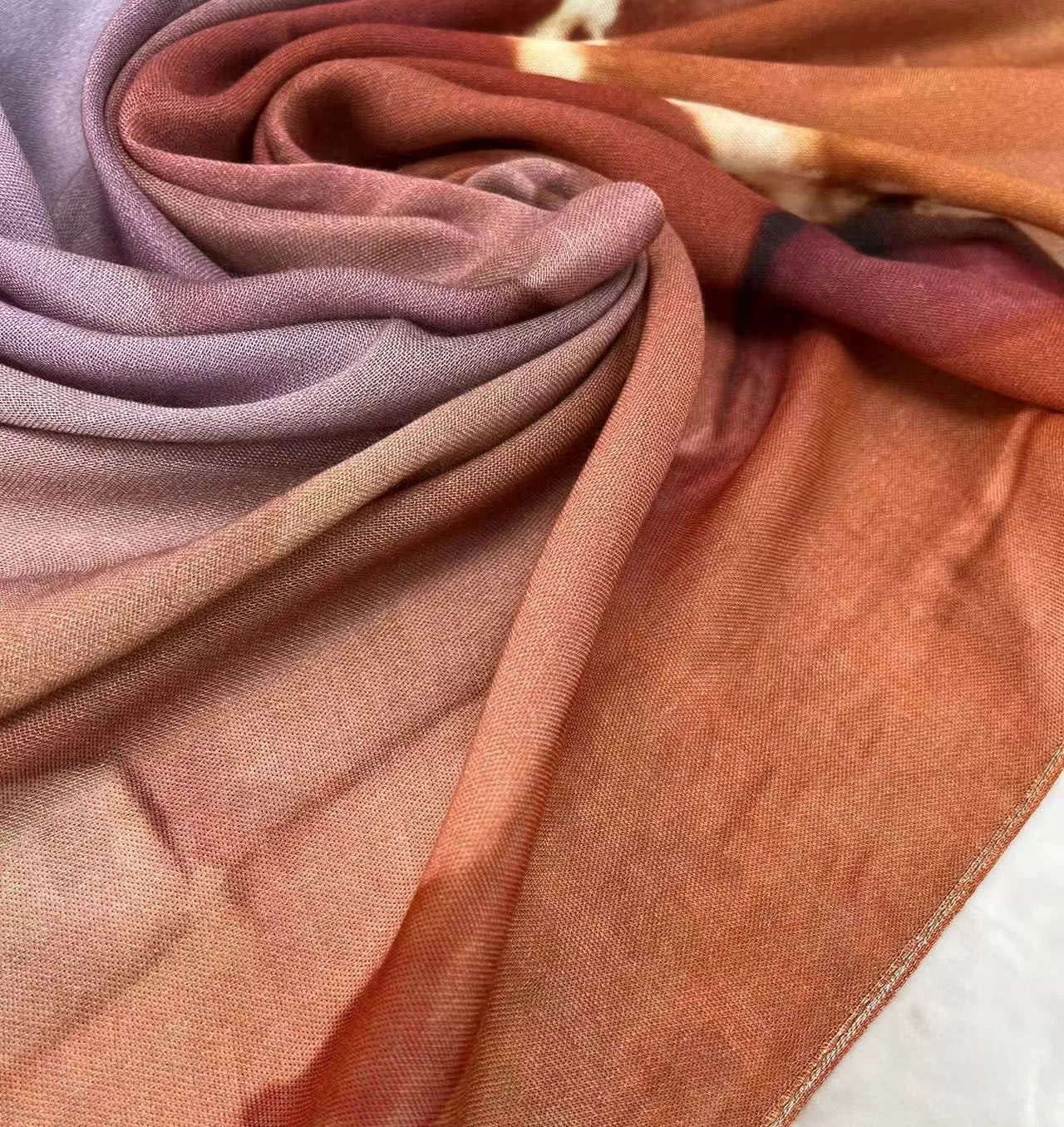 Soft Breathable Modal Hijab for Muslim Women New Digital Printed Woven Scarf Cotton Modal for Autumn