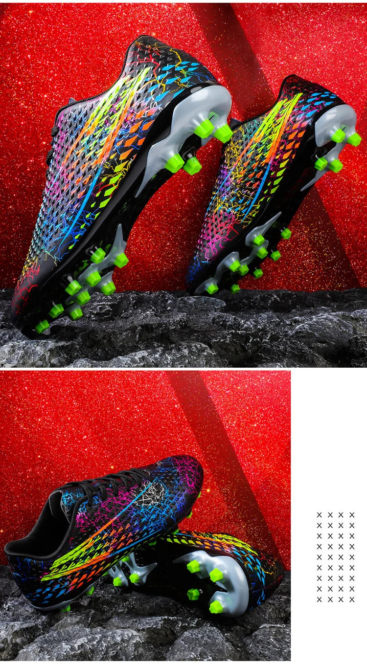Football Shoes Low-top Lace up Soccer Shoes Football Boots FG HG Team Sports Men's Women's Adult Footwear Sneakers Unisex Spring